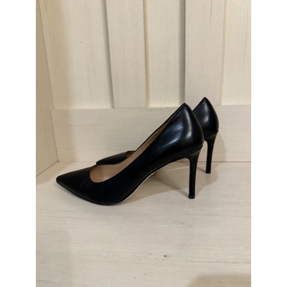 Cole Haan Black Leather Pointed Toe Stiletto Pumps Womens Size 8B Heels